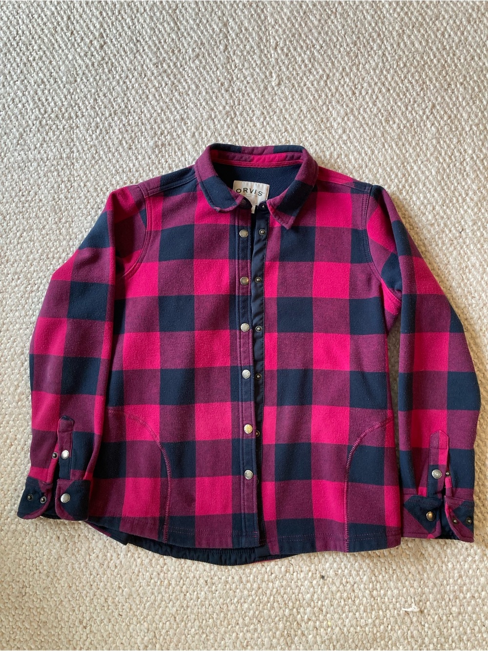 100% Cotton Orvis Women’s Buffalo Plaid Snap-Front Shirt